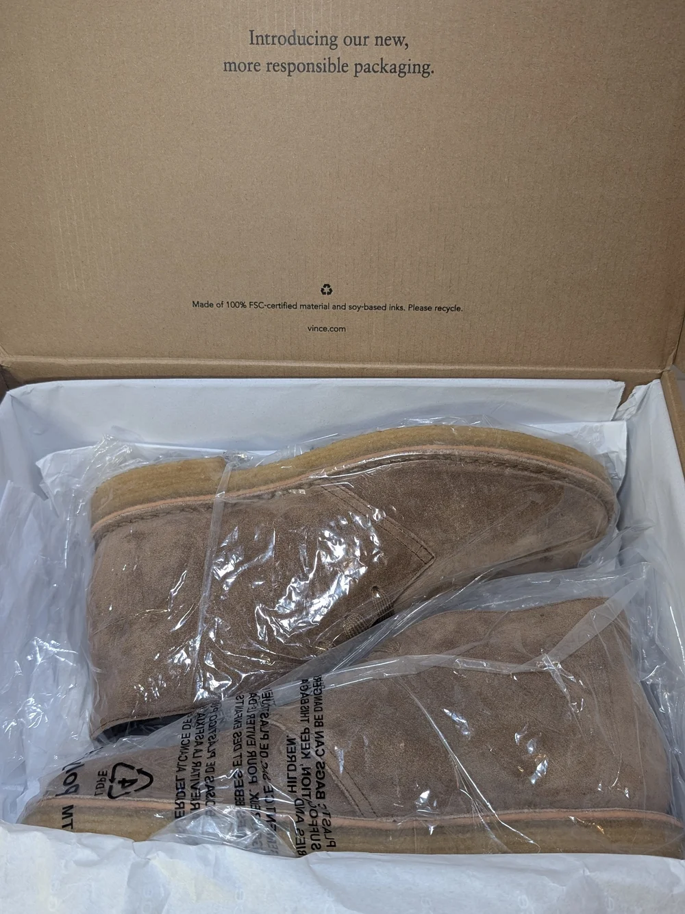 NEW Vince Lafayette Suede Chukka Desert Boots Mens 8.5 NIB + Dust Bag $350 MSRP